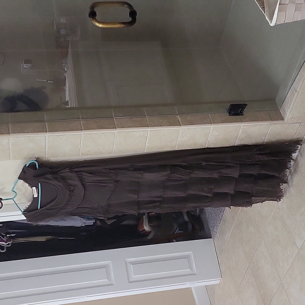 Brown Ruffle Dress - Picture 2 of 5